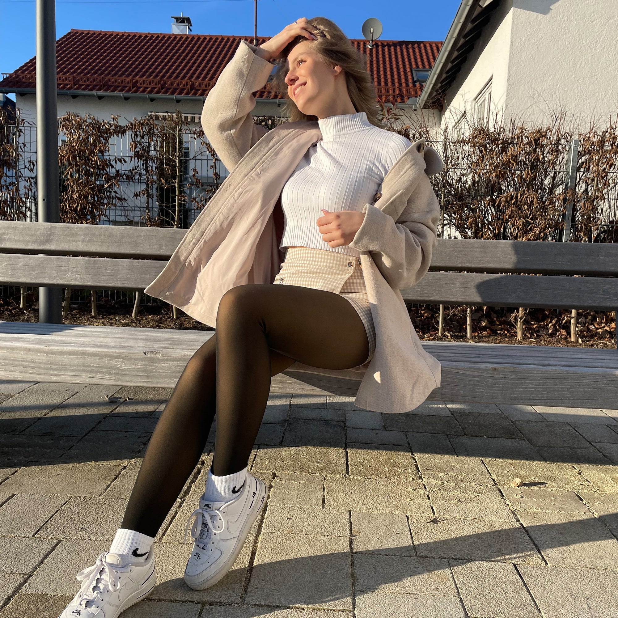 Gefütterte Strumpfhose Schwarz